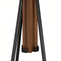 Reclaimed Wood And Metal Freestanding Coat Rack With Hooks