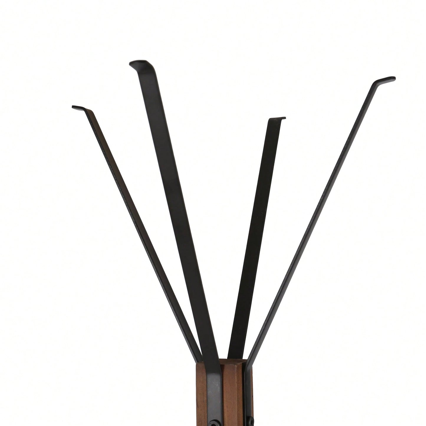 Reclaimed Wood And Metal Freestanding Coat Rack With Hooks