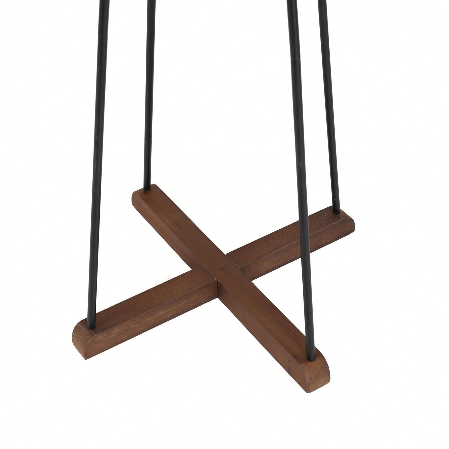 Reclaimed Wood And Metal Freestanding Coat Rack With Hooks