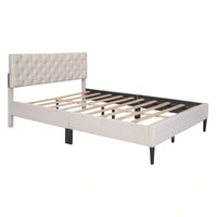 Upholstered Platform Bed, Queen Size