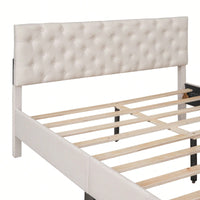 Upholstered Platform Bed, Queen Size