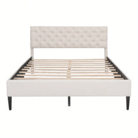 Upholstered Platform Bed, Queen Size