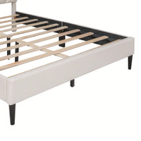 Upholstered Platform Bed, Queen Size