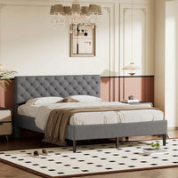 Upholstered Platform Bed, Queen Size