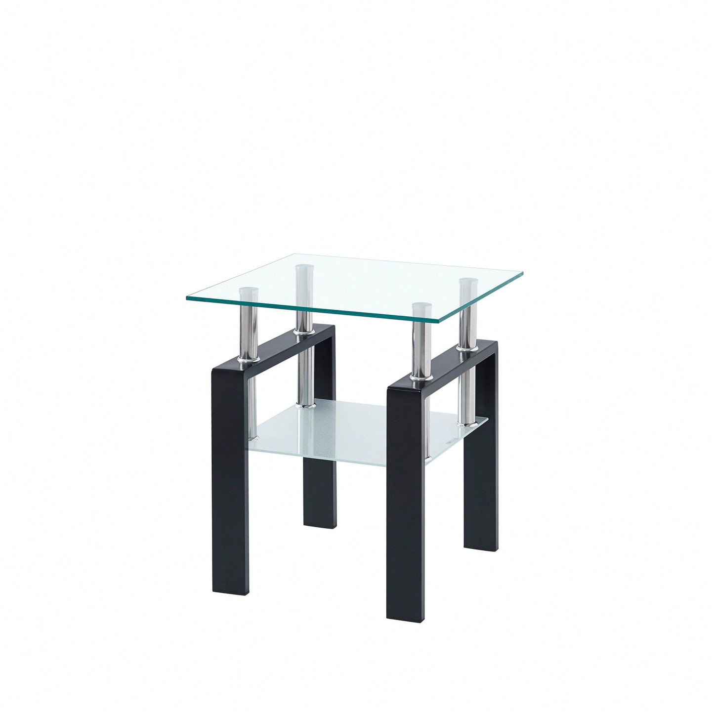 2-Layers Small Table With Storage, Living Room Side Table