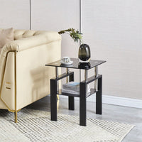 2-Layers Small Table With Storage, Living Room Side Table