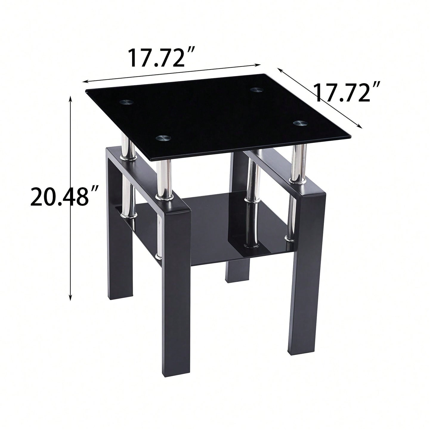 2-Layers Small Table With Storage, Living Room Side Table