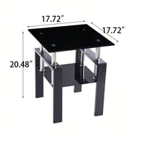 2-Layers Small Table With Storage, Living Room Side Table