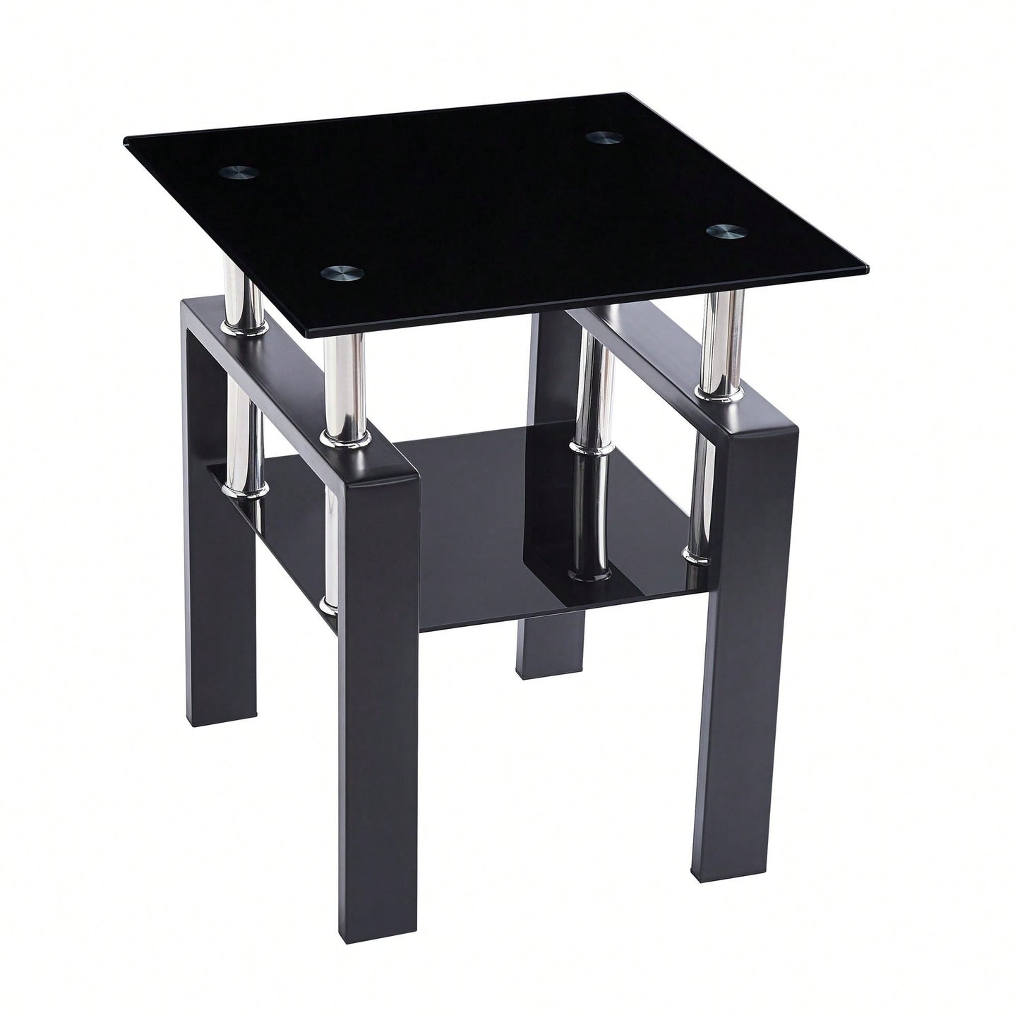 2-Layers Small Table With Storage, Living Room Side Table