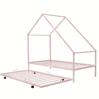 Twin Size Metal House Bed Kids Bed