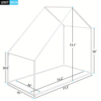 Twin Size Metal House Bed Kids Bed