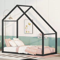 Twin Size Metal House Bed Kids Bed