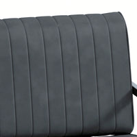 Modern Fashion PU Leather Feature Armchair With Metal Frame Extra-Thick Padded Backrest And Seat Cushion