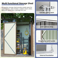 5*3FT Outdoor Storage Shed,Tool Shed With Sloping Roof And Lockable Door, Metal Shed For Backyard Garden Patio Lawn