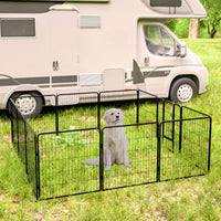 Heavy Duty 32 Inch Foldable 12 Panel Metal Dog Playpen with Doors for Indoor Outdoor Use RV Camping Yard