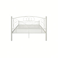 Modern Full Metal Bed Frame With Unique Flower Sturdy System - Easy Assembly, Durable And Stable