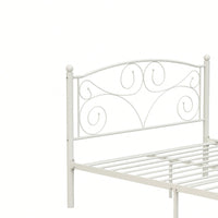 Modern Full Metal Bed Frame With Unique Flower Sturdy System - Easy Assembly, Durable And Stable