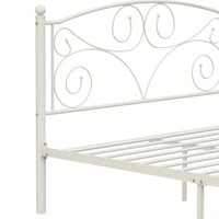 Modern Full Metal Bed Frame With Unique Flower Sturdy System - Easy Assembly, Durable And Stable