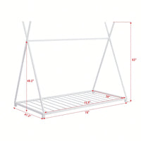 Twin Size House Platform Bed With Triangle Structure