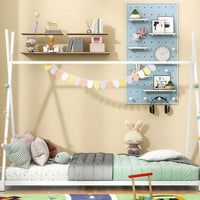 Twin Size House Platform Bed With Triangle Structure
