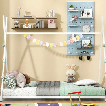 Twin Size House Platform Bed With Triangle Structure