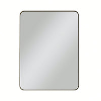 30x40 Inch Wall Mounted Black Rectangular Mirror Metal Framed Mirror For Bathroom, Living Room, Bedroom Wall Decor