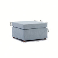 Single Movable Ottoman For Modular Sectional Sofa Couch,Cushion Covers Removable And Washable