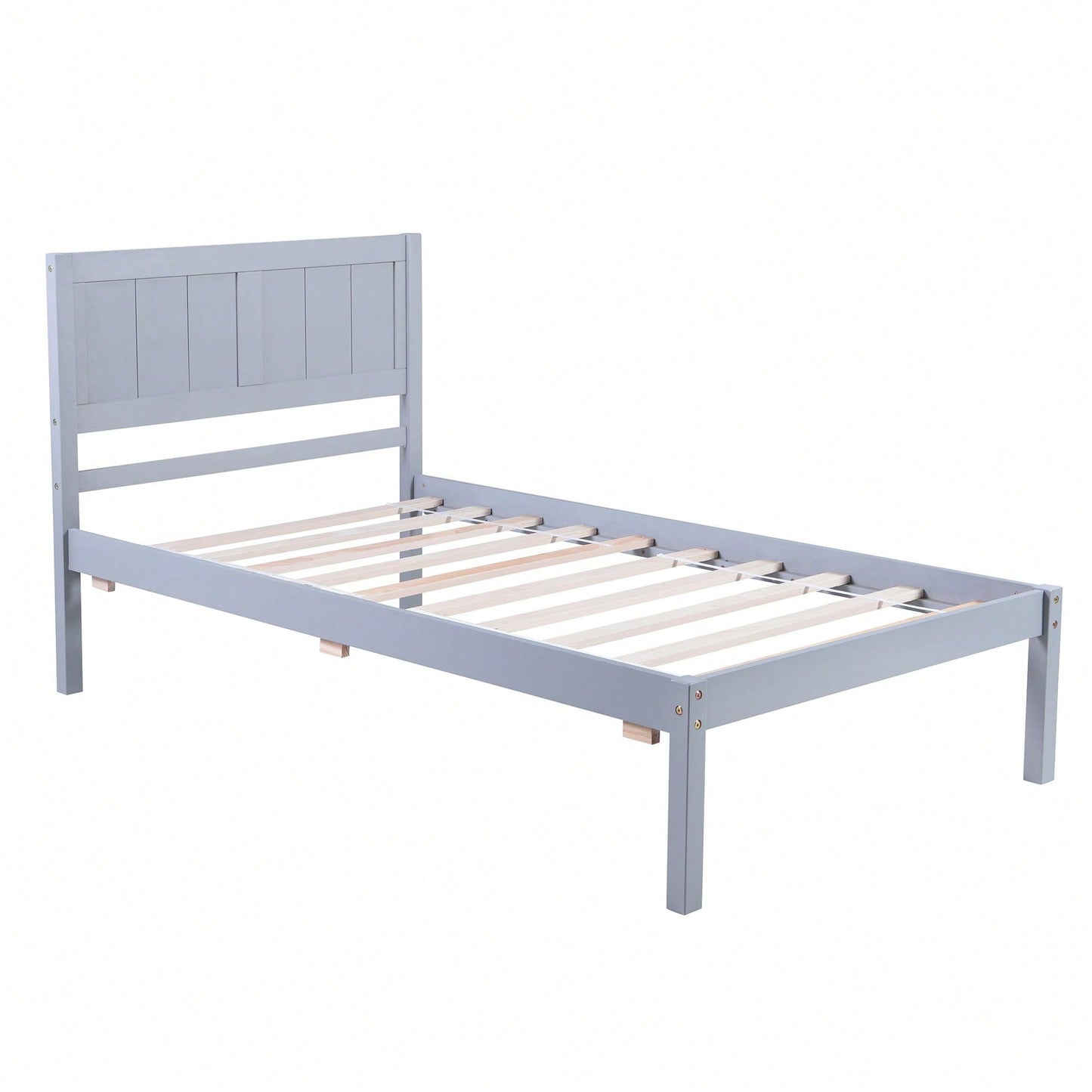 Twin Size Platform Bed With Headboard