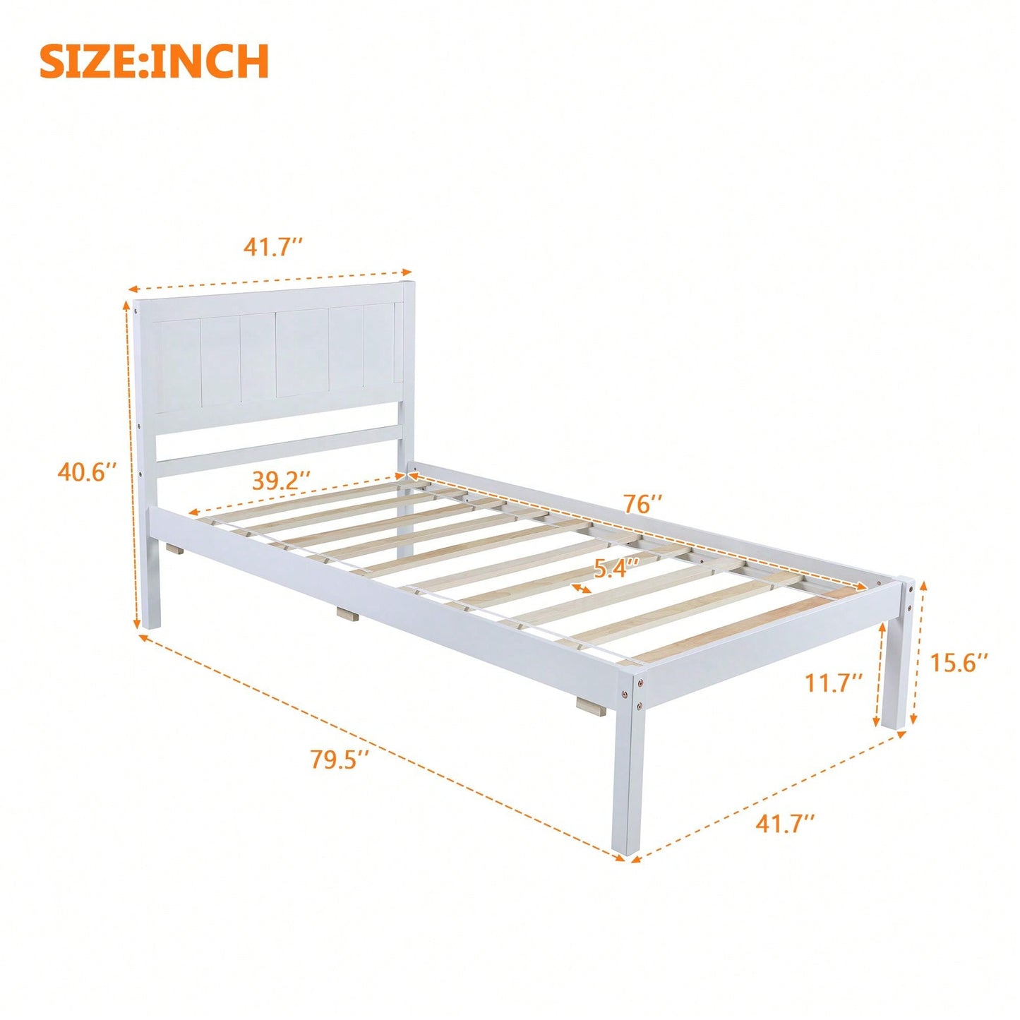 Twin Size Platform Bed With Headboard