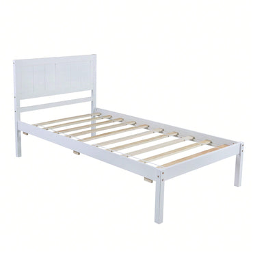 Twin Size Platform Bed With Headboard