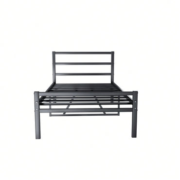 Metal Twin Size Platform Bed Frame With Headboard, Sturdy Metal Frame, No Box Spring Needed