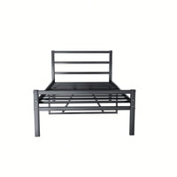 Metal Twin Size Platform Bed Frame With Headboard, Sturdy Metal Frame, No Box Spring Needed