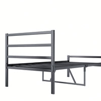 Metal Twin Size Platform Bed Frame With Headboard, Sturdy Metal Frame, No Box Spring Needed