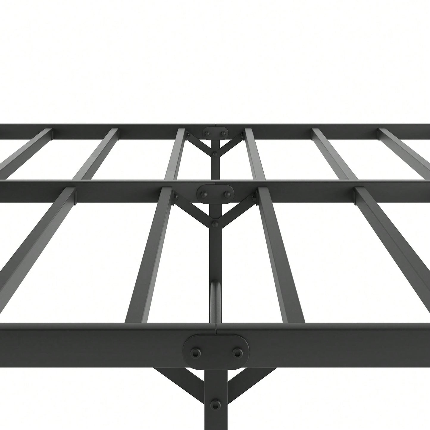 Metal Queen Size Platform Bed Frame With Headboard, Sturdy Metal Frame, No Box Spring Needed