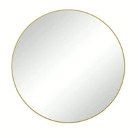 42" Wall Mounted Black Circular Mirror Metal Framed Mirror