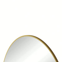 42" Wall Mounted Black Circular Mirror Metal Framed Mirror