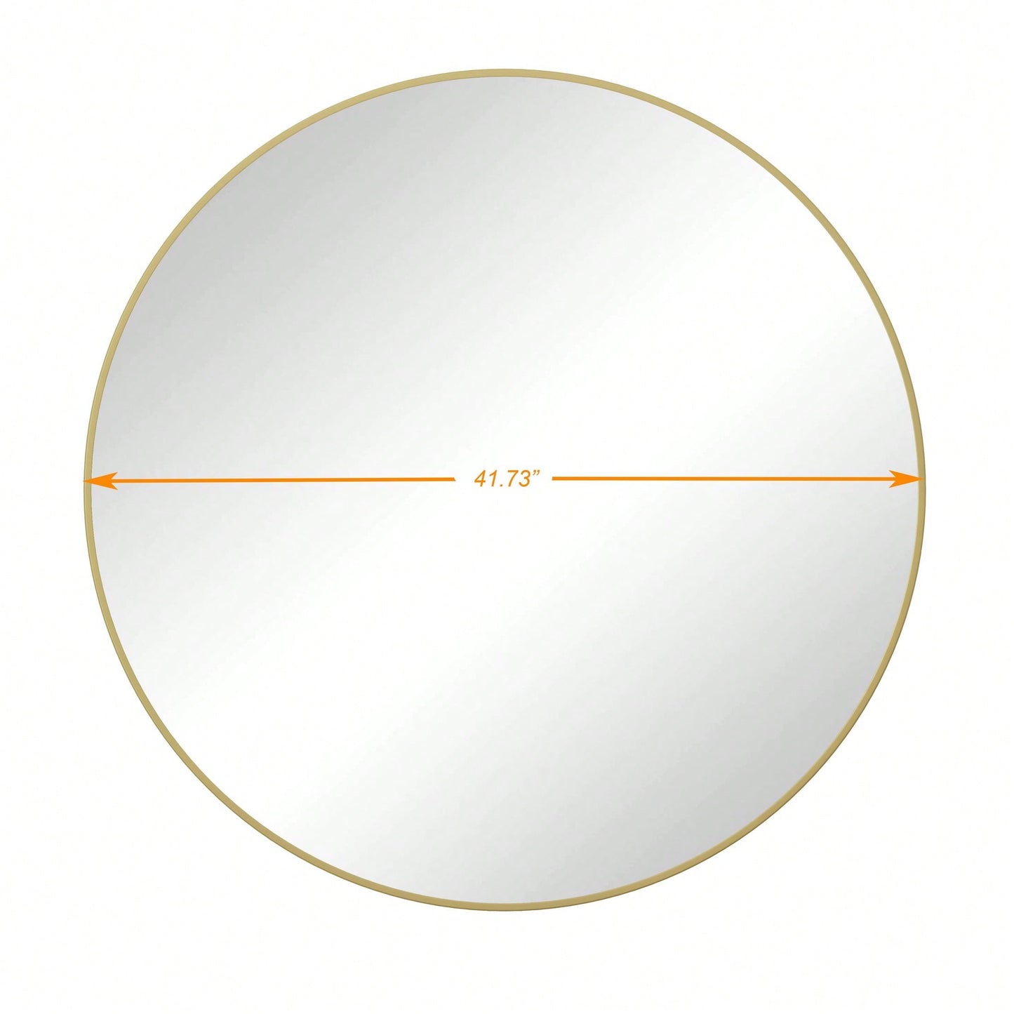 42" Wall Mounted Black Circular Mirror Metal Framed Mirror
