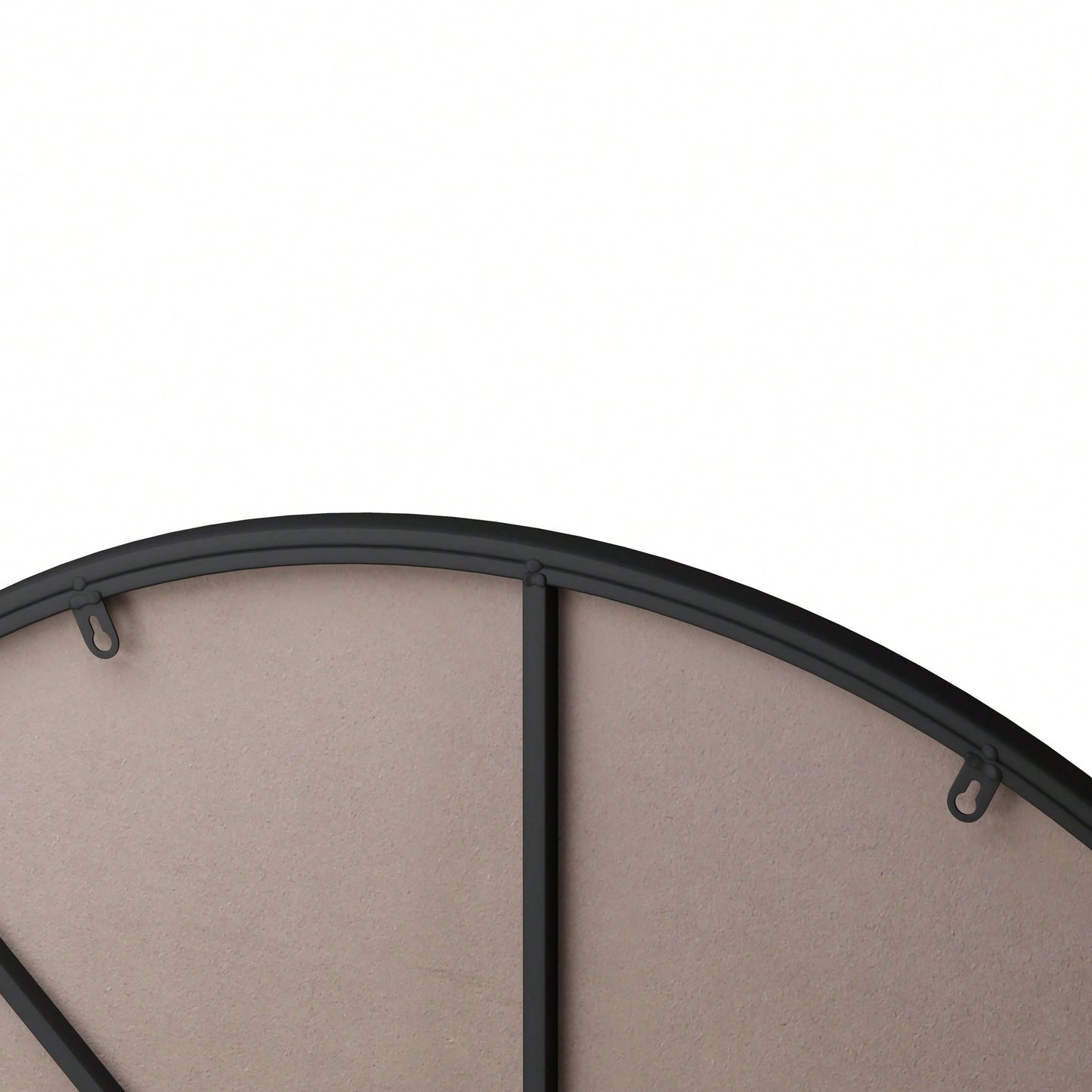 42" Wall Mounted Black Circular Mirror Metal Framed Mirror