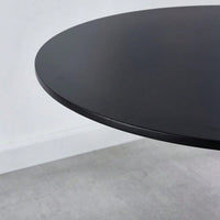 Mid-Century Black Tulip Dining Table 31.5 Inch Round MDF Top for 2-4 People Pedestal Coffee Table