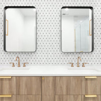 24x36 Inch Wall Mounted Rectangular Mirror Metal Framed Mirror, For Bathroom, Living Room, Bedroom Wall Decor