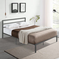 Queen Size Metal Bed Frame With Headboard, Modern Style And Comfort To Any Bedroom, Sturdy System, Easy Assembly, Under Bed Storage