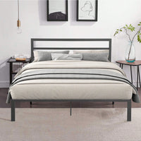 Queen Size Metal Bed Frame With Headboard, Modern Style And Comfort To Any Bedroom, Sturdy System, Easy Assembly, Under Bed Storage