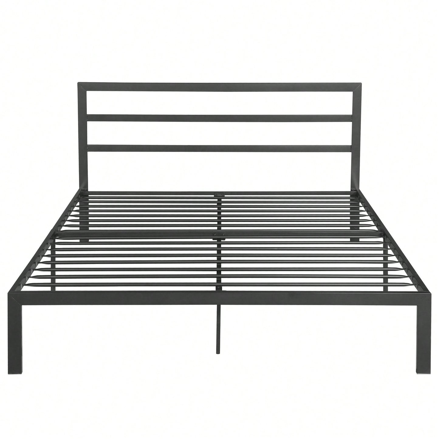 Queen Size Metal Bed Frame With Headboard, Modern Style And Comfort To Any Bedroom, Sturdy System, Easy Assembly, Under Bed Storage