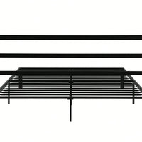 Queen Size Metal Bed Frame With Headboard, Modern Style And Comfort To Any Bedroom, Sturdy System, Easy Assembly, Under Bed Storage