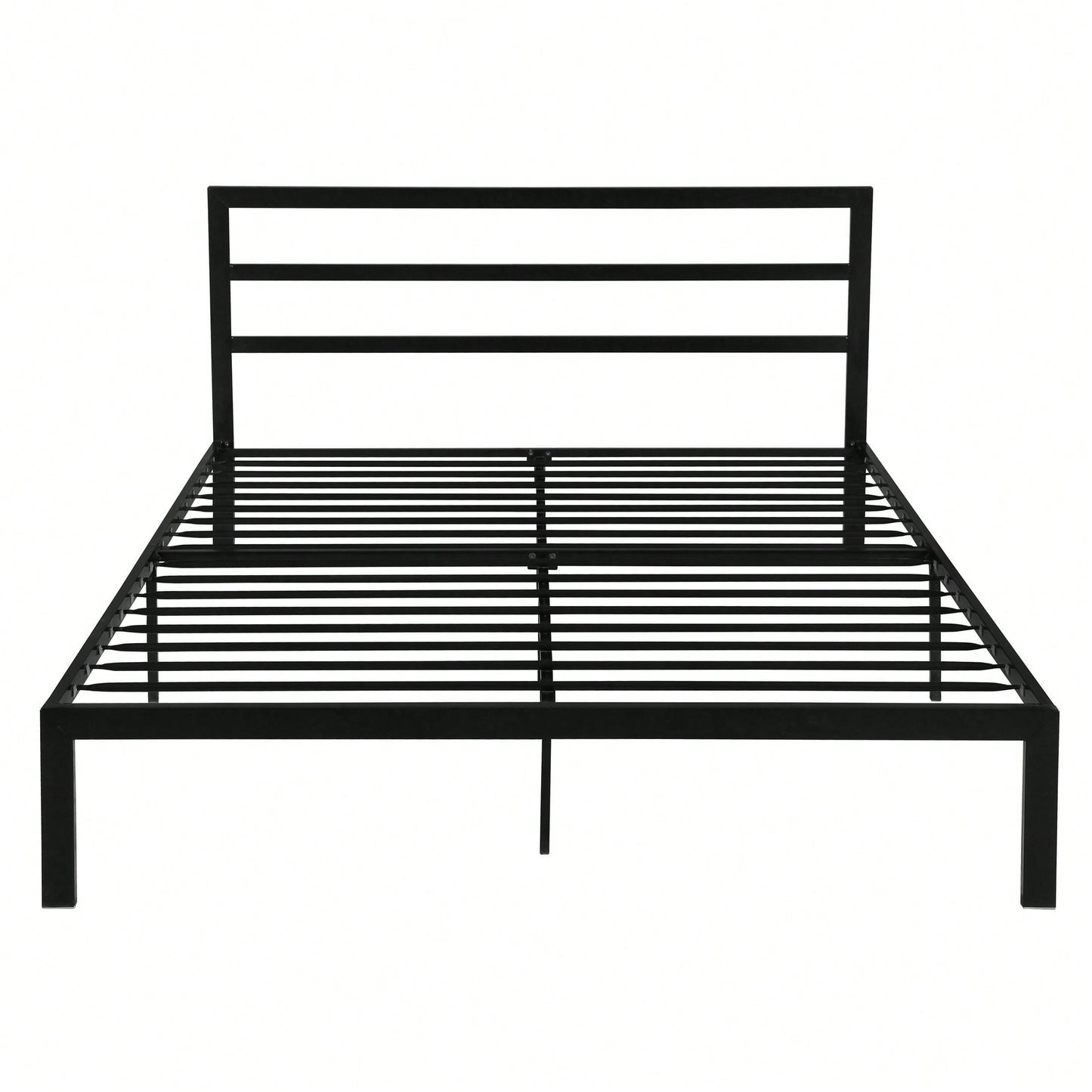 Queen Size Metal Bed Frame With Headboard, Modern Style And Comfort To Any Bedroom, Sturdy System, Easy Assembly, Under Bed Storage