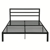 Queen Size Metal Bed Frame With Headboard, Modern Style And Comfort To Any Bedroom, Sturdy System, Easy Assembly, Under Bed Storage