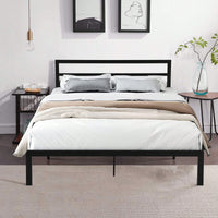 Queen Size Metal Bed Frame With Headboard, Modern Style And Comfort To Any Bedroom, Sturdy System, Easy Assembly, Under Bed Storage