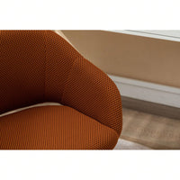 Adjustable Height Mesh Fabric Swivel Chair with Gold Base Soft Foam Seat 360° Rolling Wheels for Home Office and Bedroom