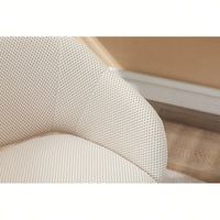 Adjustable Height Mesh Fabric Swivel Chair with Gold Base Soft Foam Seat 360° Rolling Wheels for Home Office and Bedroom