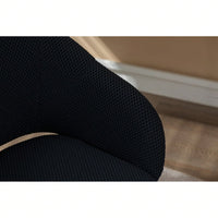 Adjustable Height Mesh Fabric Swivel Chair with Gold Base Soft Foam Seat 360° Rolling Wheels for Home Office and Bedroom